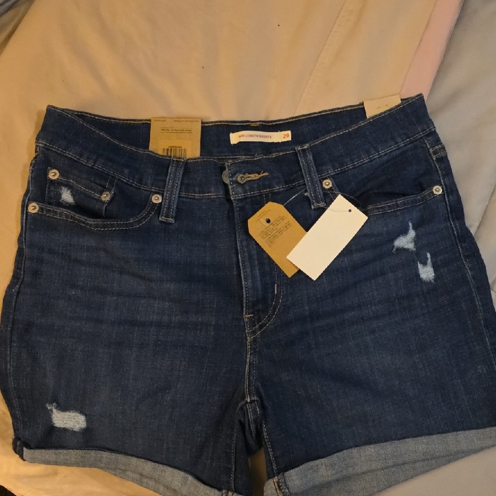 Levi's Women's Blue Denim Shorts